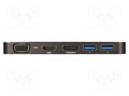 Hub USB; USB 3.2 Gen 1; black; Number of ports: 8; 0.1m; 100W