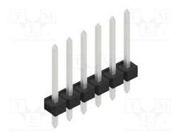 Connector: pin strips; pin header; male; PIN: 6; 2.54mm; THT; 1x6