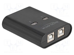Switch; USB 2.0; black; plastic; Input: USB B socket x2