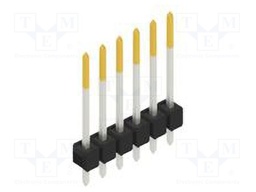 Connector: pin strips; pin header; male; PIN: 6; 2.54mm; THT; 1x6
