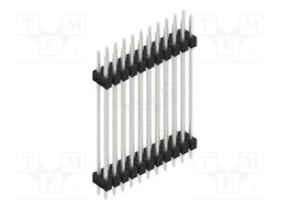 Connector: pin strips; pin header; male; PIN: 22; 2.54mm; THT; 2x11