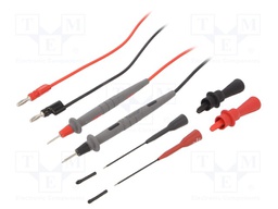 Test acces: kit; 4mm banana plug-probe tip; 1.22m; black,red