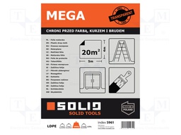 Painting foil; L: 5m; Width: 4m; transparent; mega