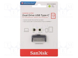 Pendrive; OTG,USB 3.0; 128GB; 150MB/s; USB A,USB C