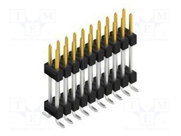 Connector: pin strips; pin header; male; PIN: 20; 2.54mm; SMT; 2x10