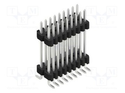 Connector: pin strips; pin header; male; PIN: 18; 1.27mm; SMT; 2x9