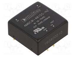 Converter: DC/DC; 6W; Uin: 18÷75V; 15VDC; Iout: 400mA; 1"x1"; 14g