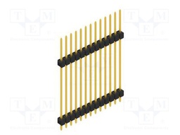 Connector: pin strips; pin header; male; PIN: 13; 2.54mm; THT; 1x13