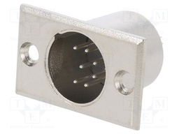 Socket; XLR; male; PIN: 7; for panel mounting,screw; soldering