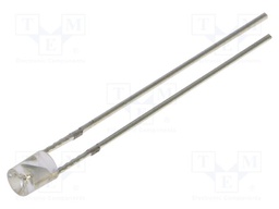 LED; red; 3mm; 100mcd; 140°; Front: recessed; 5VDC; No.of term: 2