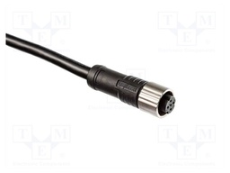 Plug; M12; PIN: 8; female; 1m; Insulation: PVC; IP68; 2A; straight