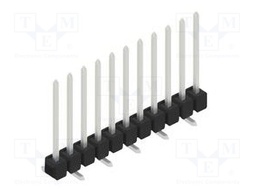 Connector: pin strips; pin header; male; PIN: 11; 2.54mm; SMT; 1x11