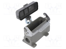 Enclosure: for HDC connectors; size D16A; with latch; with cover