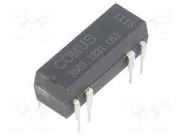Relay: reed; SPDT; Ucoil: 5VDC; 400mA; max.100VDC; 5W; Rcoil: 200Ω