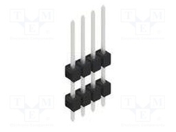 Connector: pin strips; pin header; male; PIN: 4; 2.54mm; THT; 1x4