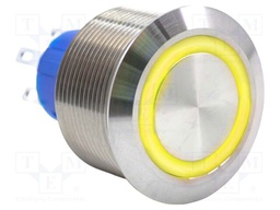 Switch: vandal resistant; DPDT; 3A/250VAC; IP67; ON-ON; yellow; 3V