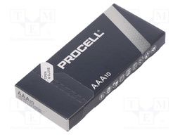 Battery: alkaline; 1.5V; AAA,R3; Batt.no: 10; non-rechargeable