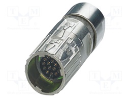 Connector: M17; plug; M17 PRO; PIN: 17; 60V; 3.6A; IP67; crimped