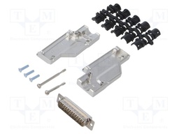 D-Sub; PIN: 25; plug; male; angled 90°; soldered; for cable; white