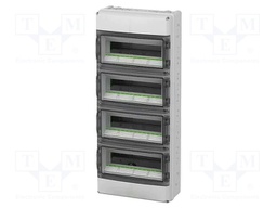 Enclosure: for modular components; IP65; grey; No.of mod: 56; IK08