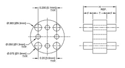 Insulating distance; polyamide; 5.8mm; natural; UL94V-2; TO5