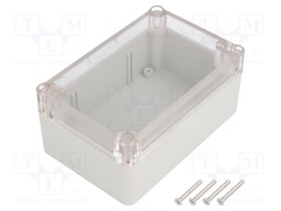 Enclosure: multipurpose; X: 78mm; Y: 118mm; Z: 54mm; ABS; grey; gasket