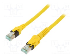 Patch cord; S/FTP; 6a; stranded; Cu; PUR; yellow; 2m; halogen free