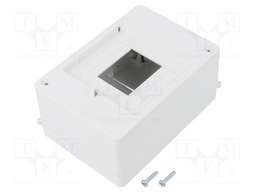 Enclosure: for modular components; IP20; white; No.of mod: 4; 400V