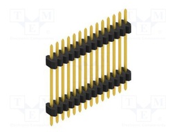 Connector: pin strips; pin header; male; PIN: 14; 1.27mm; THT; 1x14