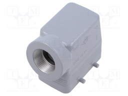 Enclosure: for HDC connectors; C-TYPE; size 57.27; high; PG21