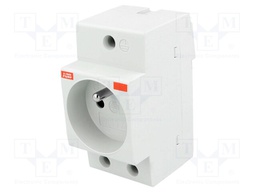 E-type socket; 16A; Mounting: DIN; 250VAC