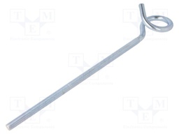 Hook; ring; steel; zinc; 300mm