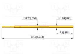 Test probe socket; gold-plated; KS-550; Flange height: 7.6mm