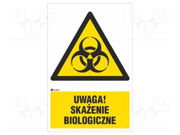 Safety sign; warning; Mat: self-adhesive folie; W: 200mm; H: 300mm