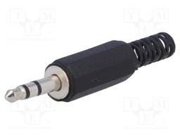 Plug; Jack 3,5mm; male; stereo; with strain relief; straight