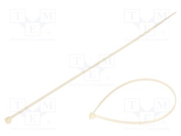 Cable tie; L: 200mm; W: 2.5mm; polyamide; 80N; natural; Ømax: 52.5mm