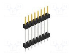 Connector: pin strips; pin header; male; PIN: 8; 2.54mm; THT; 1x8