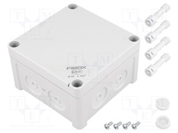 Enclosure: junction box; X:110mm; Y:110mm; Z:65mm; wall mount; ABS