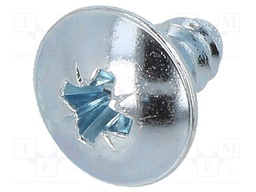 Screw; for plastic; 4,8x9,5; Head: button; Phillips; zinc; Size: PH2