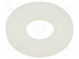Washer; round; D=25mm; h=2mm; polyamide; natural