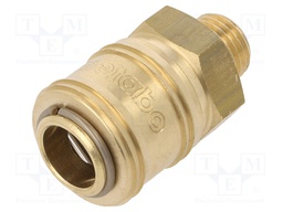Quick connection coupling EURO; Mat: brass; Ext.thread: 1/4"