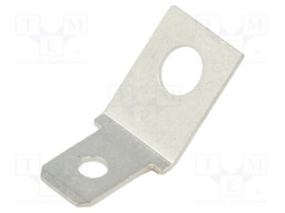Terminal: flat; 4.7mm; 0.5mm; male; M3; screw; brass; tinned