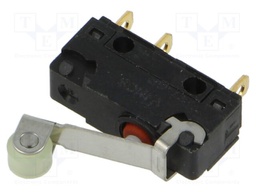 Microswitch SNAP ACTION; 5A/250VAC; with lever (with roller)