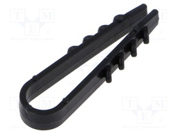 Holder; 100pcs; RoundDowel; Body: black; 6mm