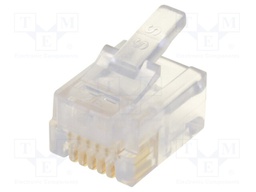 Plug; RJ12; PIN: 6; Layout: 6p6c; IDC,crimped; for cable