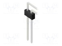 Connector: pin strips; pin header; male; PIN: 2; 2.54mm; THT; 2x1