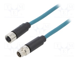 Cable: for sensors/automation; PIN: 8; male; M12 male,M12 female