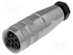 Connector: M16; female; for cable; IP65,IP67; plug; soldering; 300V