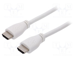 Cable; HDMI 2.0; HDMI plug,both sides; 1m; white