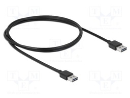 Cable; USB 2.0; USB A plug double sided,both sides; gold-plated